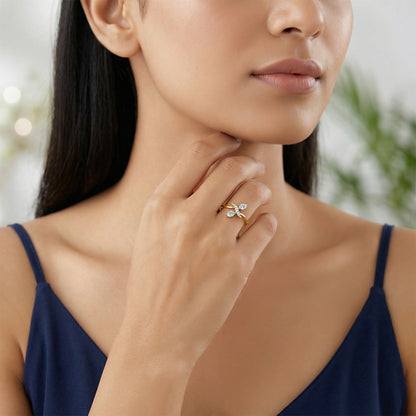 Gold Everleaf Lab Grown Diamond Ring