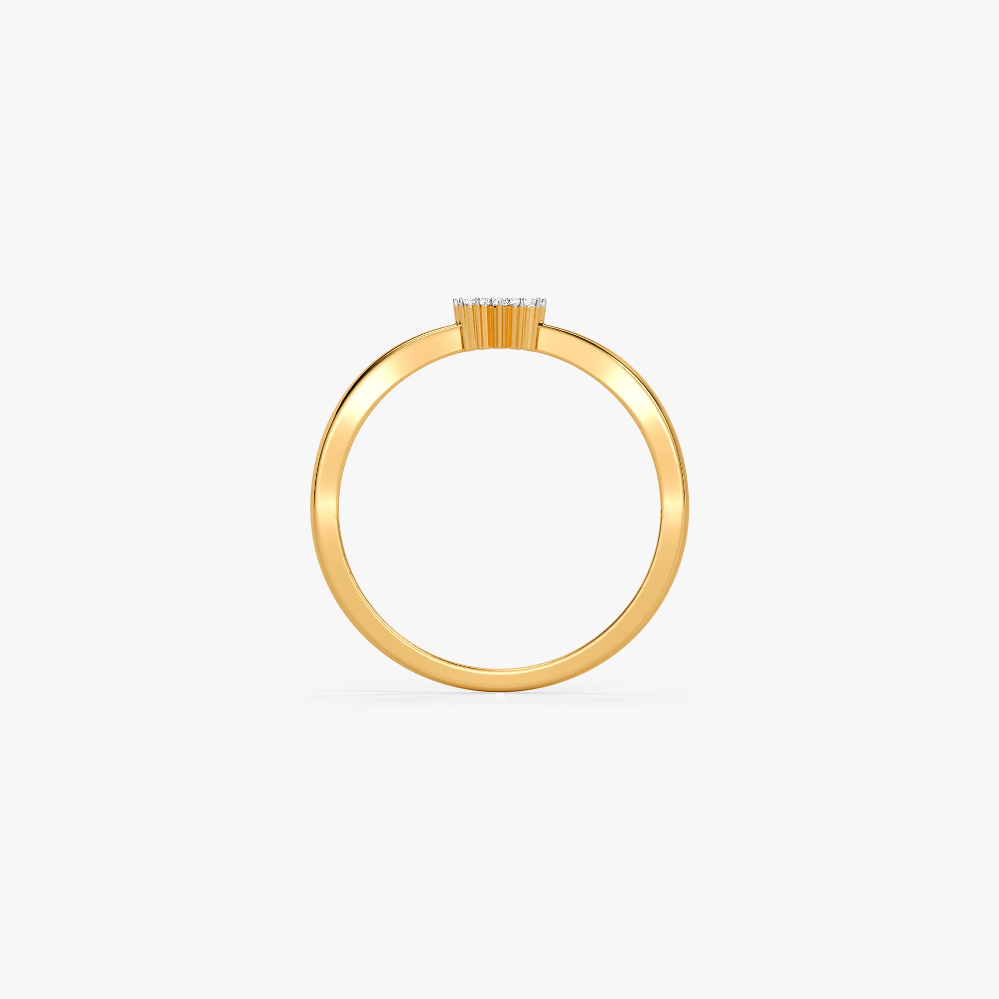 Gold Rosette Halo Lab Grown Diamond Ring (Size 12)