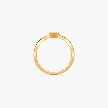 Gold Rosette Halo Lab Grown Diamond Ring (Size 12)