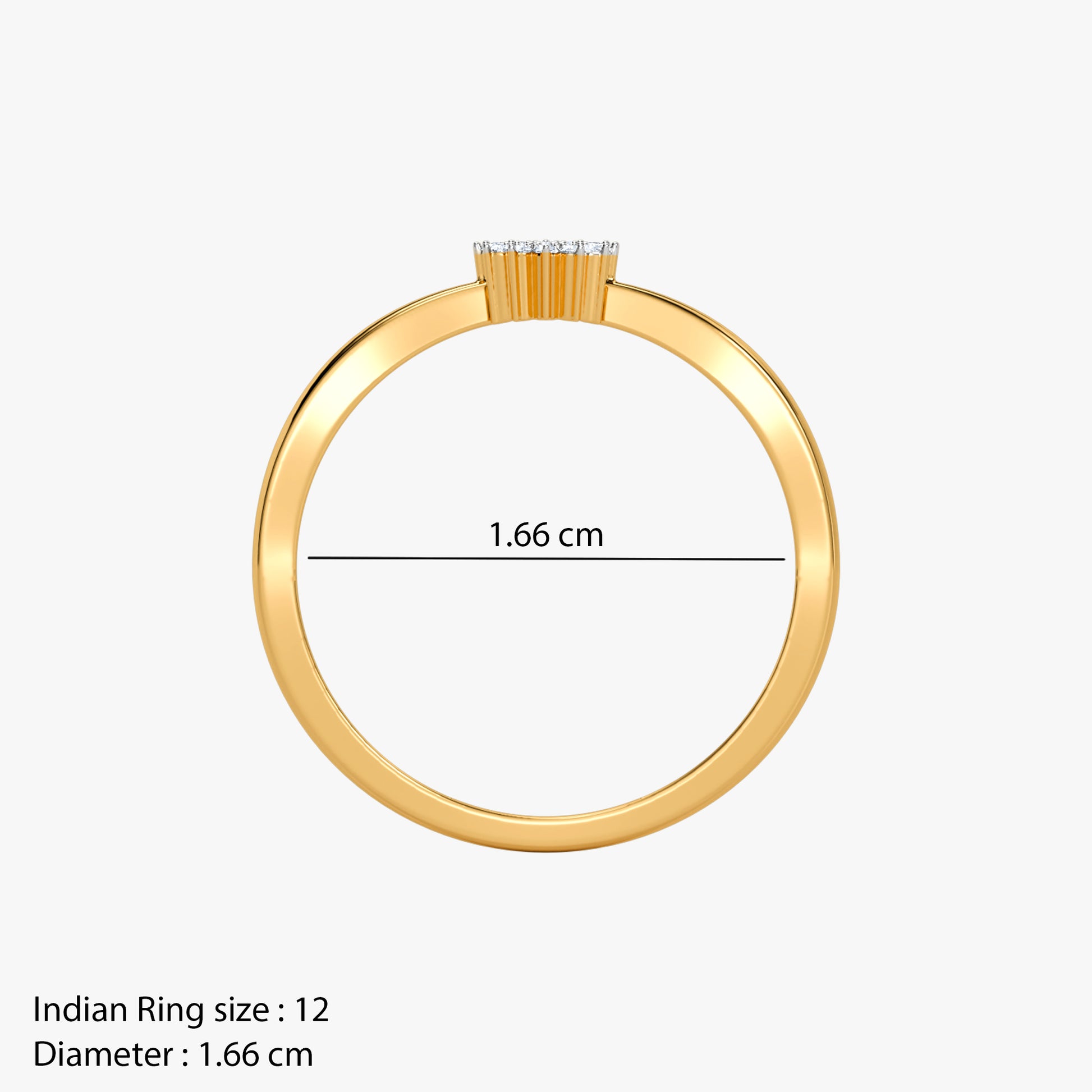 Gold Rosette Halo Lab Grown Diamond Ring (Size 12)