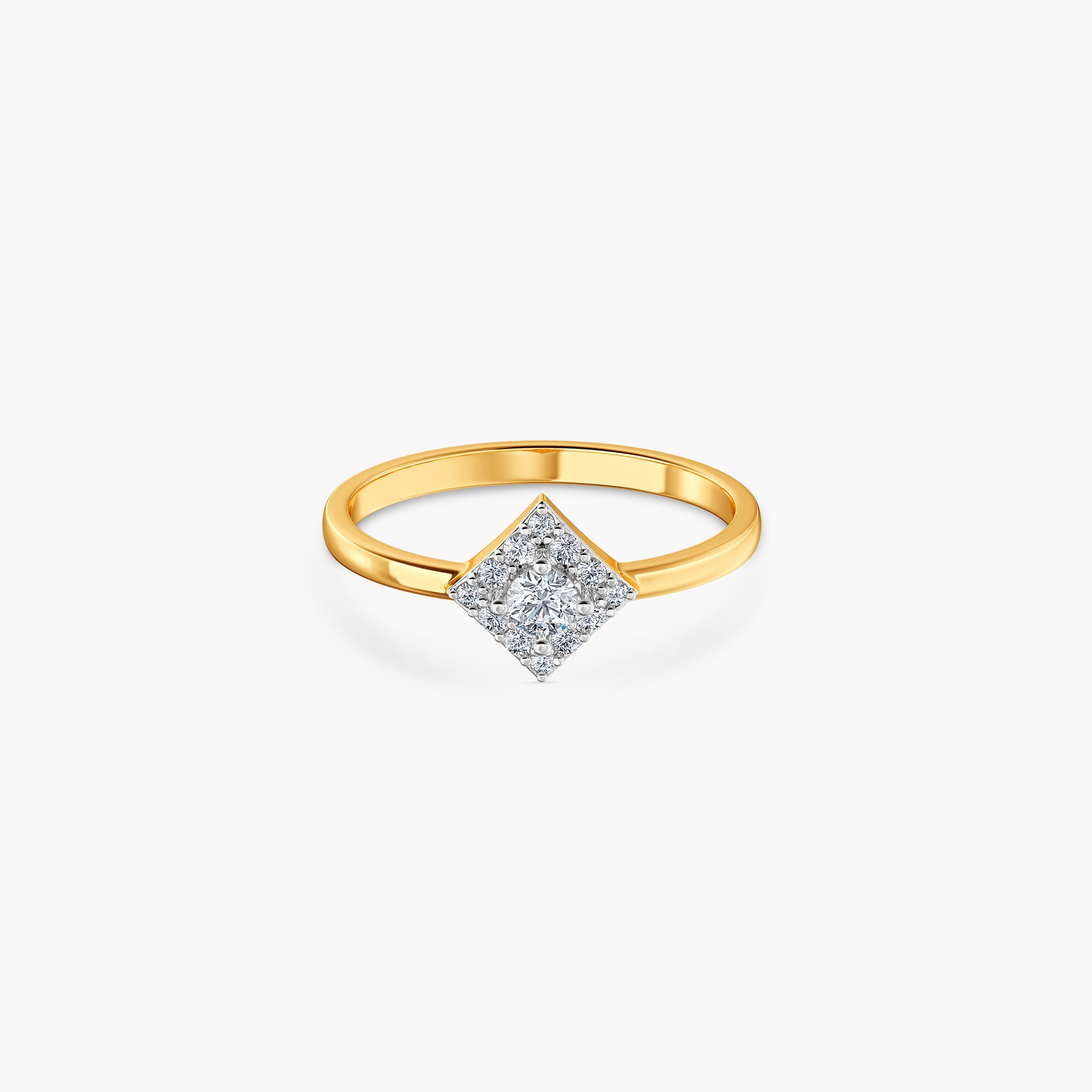 Gold Starlace Halo Lab Grown Diamond Ring (Size 12)