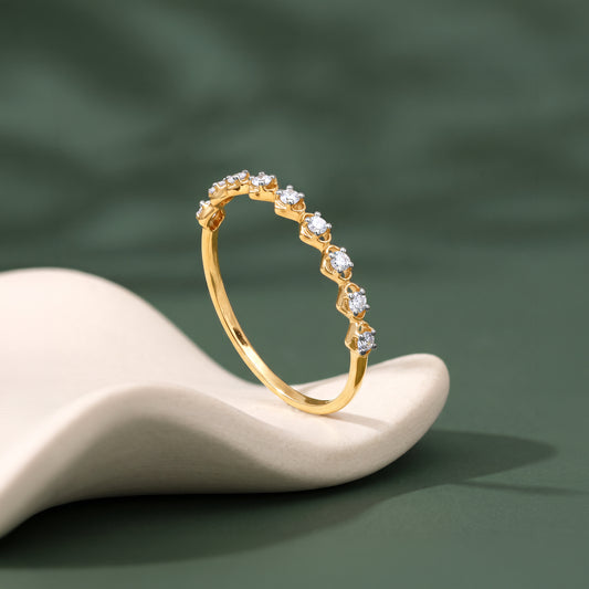 Gold Willow Lace Lab Grown Diamond Ring (Size 12)