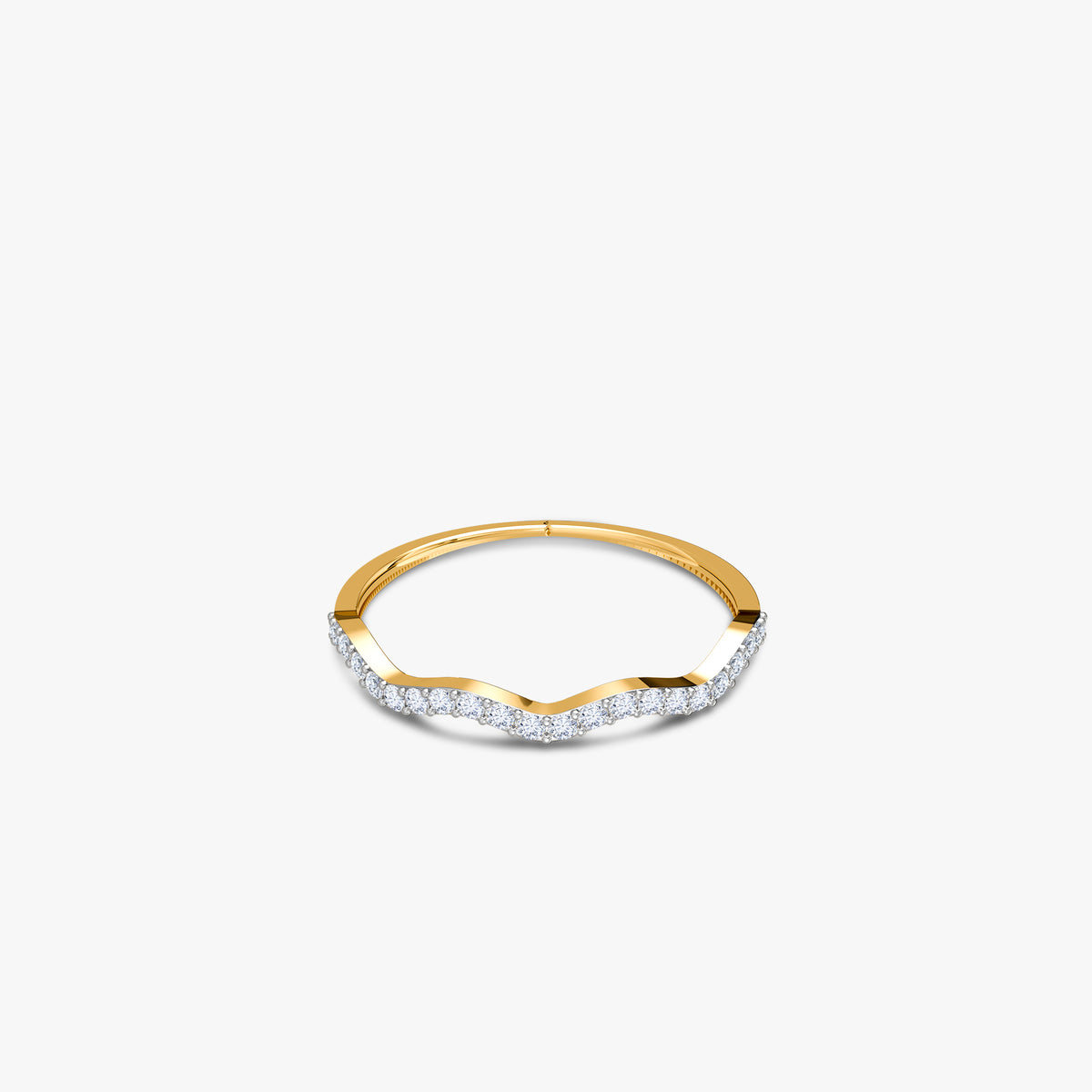 Gold Ripple Grace Lab Grown Diamond Ring (Size 12)