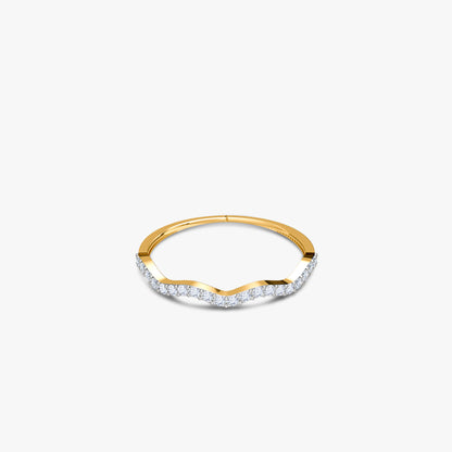 Gold Ripple Grace Lab Grown Diamond Ring (Size 12)