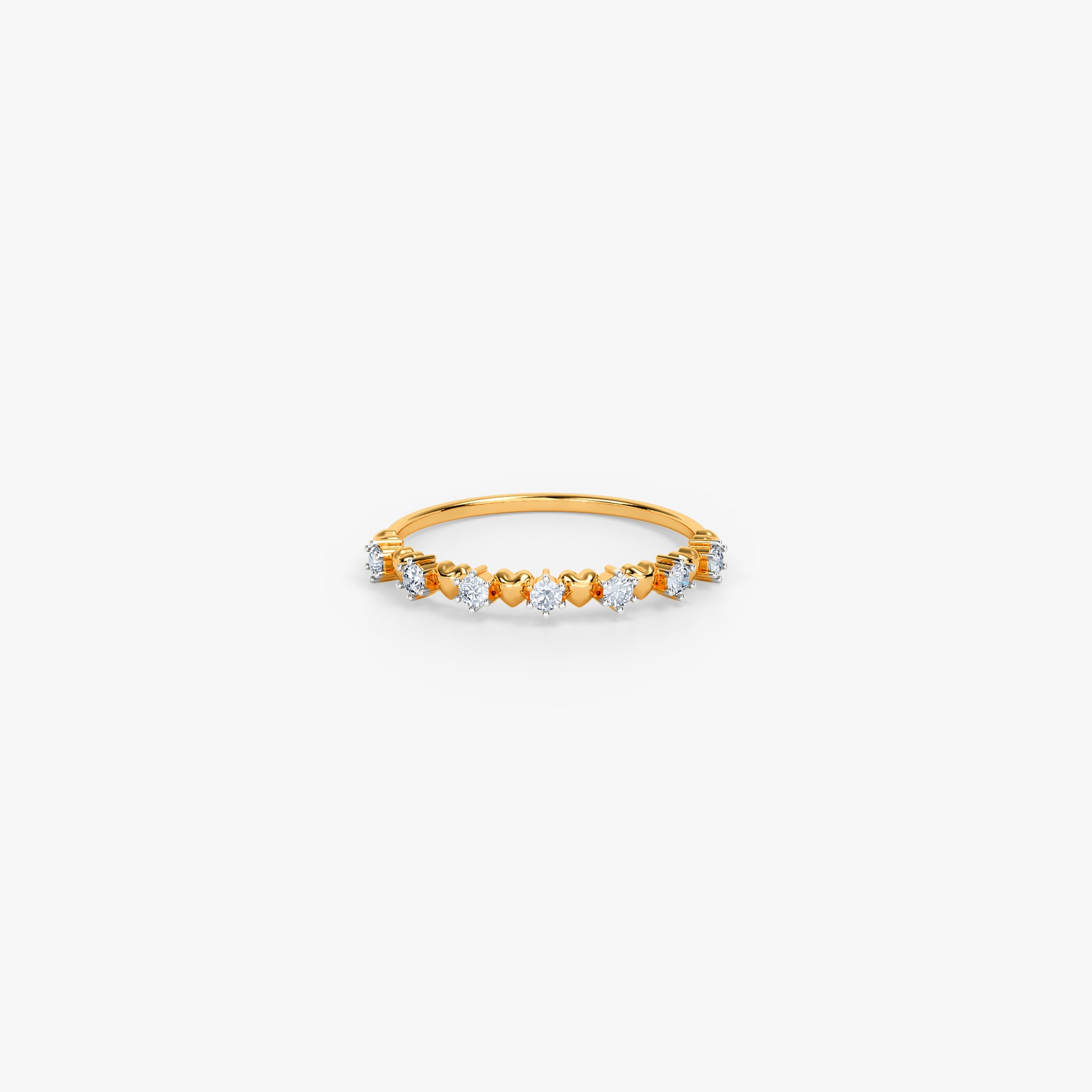 Gold Cherie Line Lab Grown Diamond Ring (Size 12)