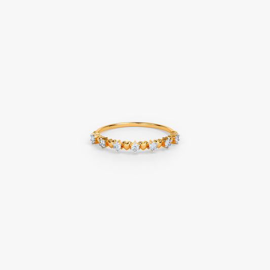Gold Cherie Line Lab Grown Diamond Ring (Size 12)