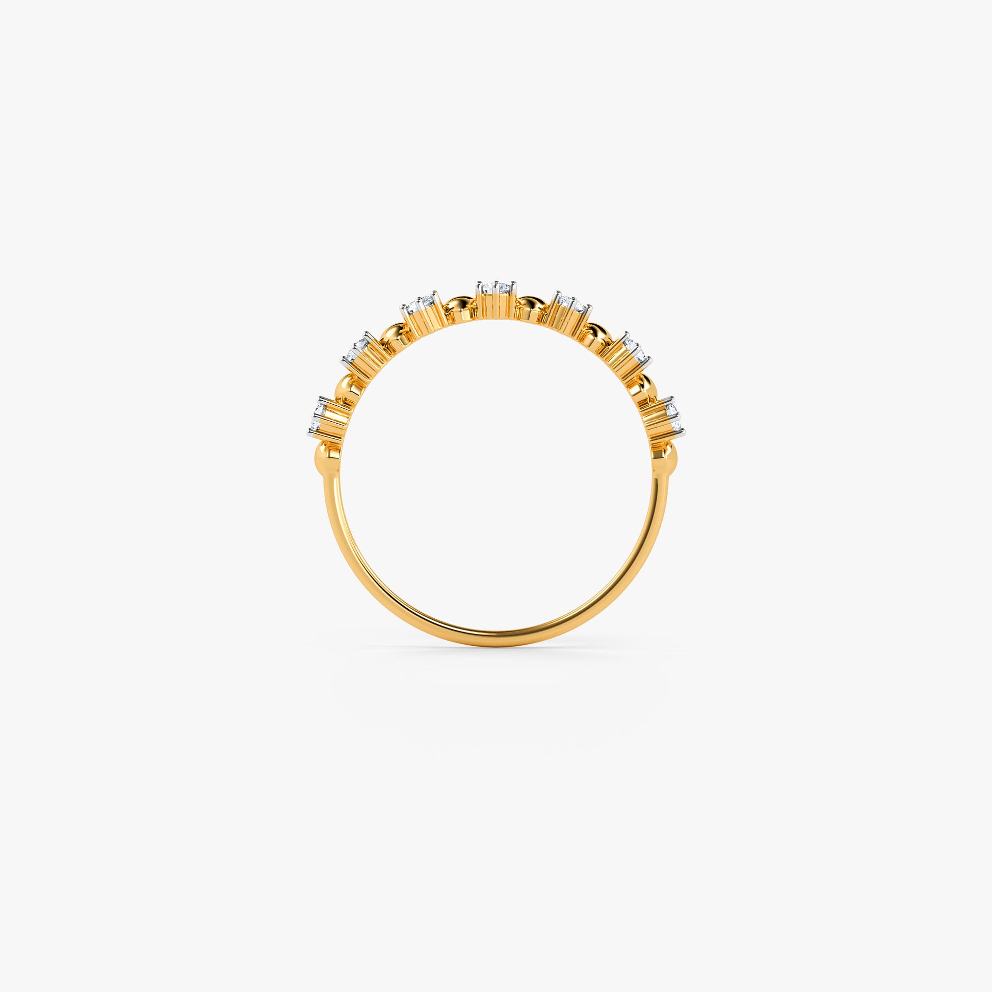 Gold Cherie Line Lab Grown Diamond Ring (Size 12)