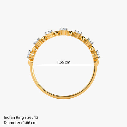 Gold Cherie Line Lab Grown Diamond Ring (Size 12)