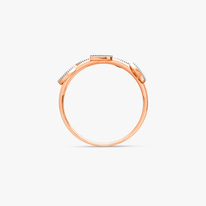 Rose Gold Laurel Whisper Lab Grown Diamond Ring (Size 12)