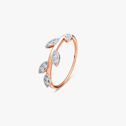 Rose Gold Laurel Whisper Lab Grown Diamond Ring (Size 12)