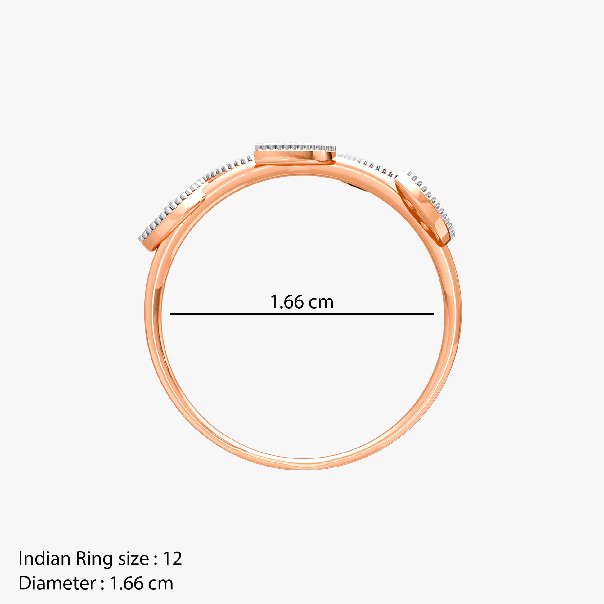 Rose Gold Laurel Whisper Lab Grown Diamond Ring (Size 12)