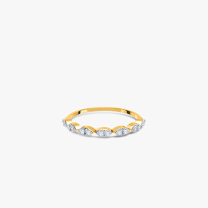Gold Marquise Melody Lab Grown Diamond Ring (Size 12)