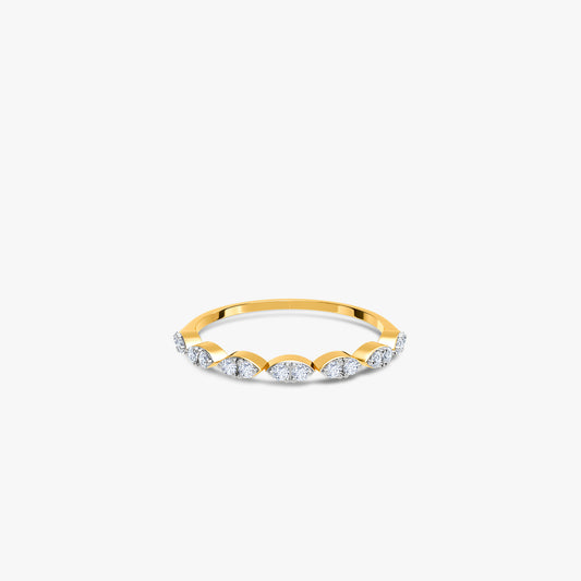 Gold Marquise Melody Lab Grown Diamond Ring (Size 12)