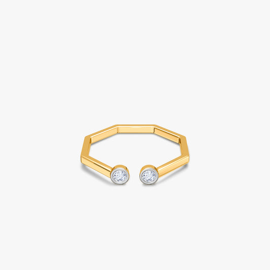 Gold Duality Glow Lab Grown Diamond Ring (Size 12)