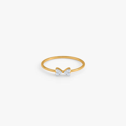 Gold Twin Gleam Lab Grown Diamond Ring (Size 12)