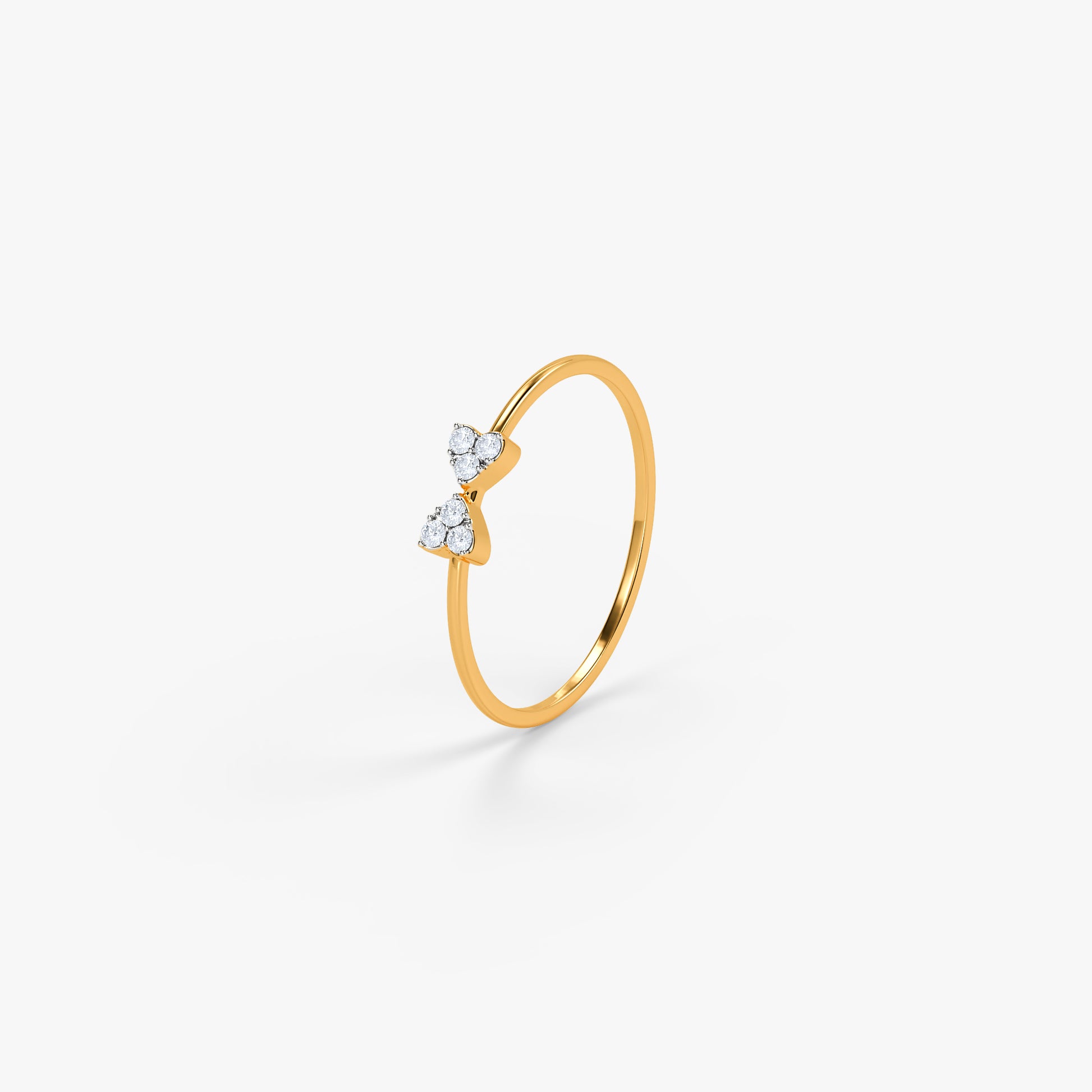 Gold Twin Gleam Lab Grown Diamond Ring (Size 12)