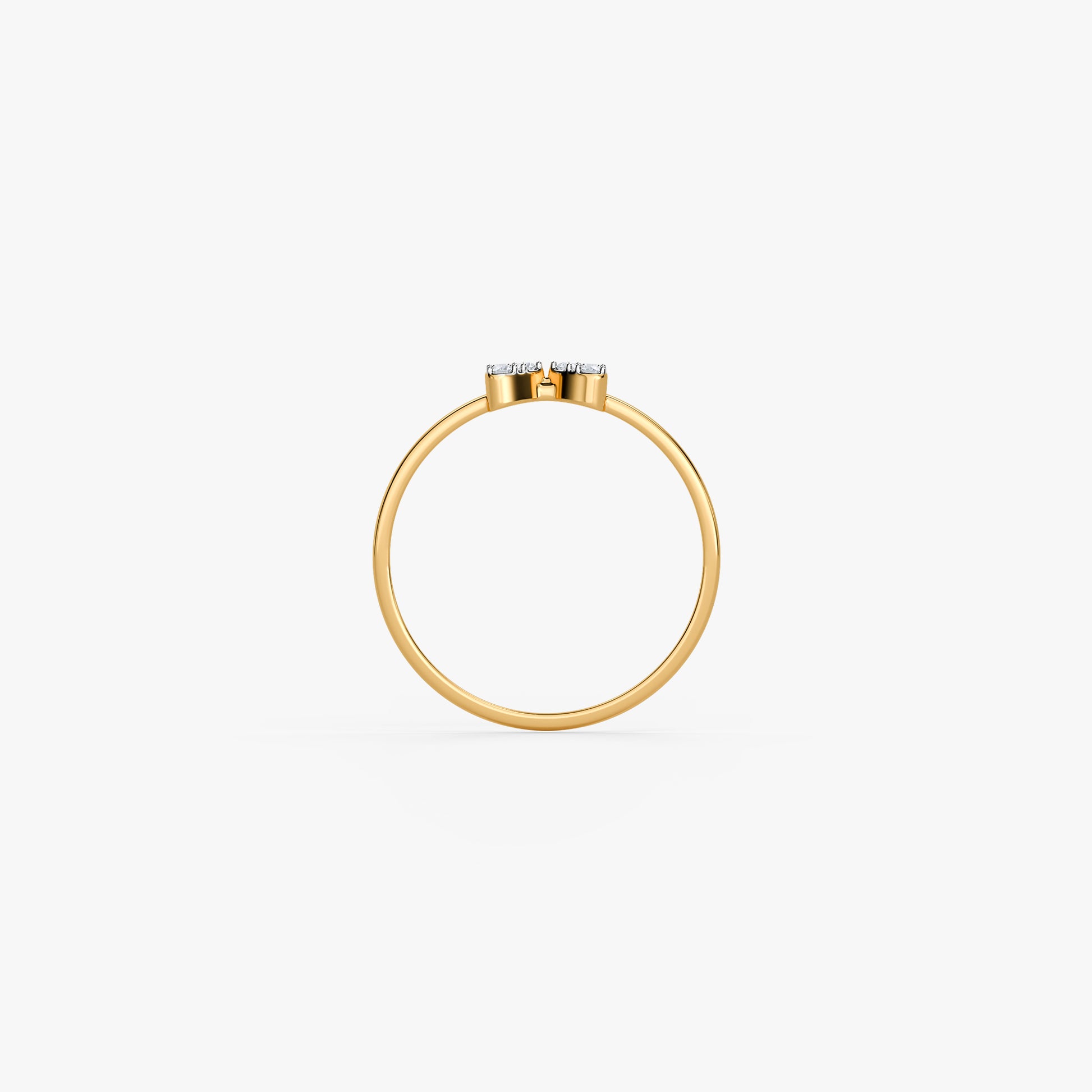 Gold Twin Gleam Lab Grown Diamond Ring (Size 12)