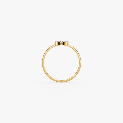 Gold Twin Gleam Lab Grown Diamond Ring (Size 12)