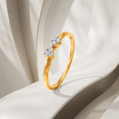 Gold Twin Gleam Lab Grown Diamond Ring (Size 12)