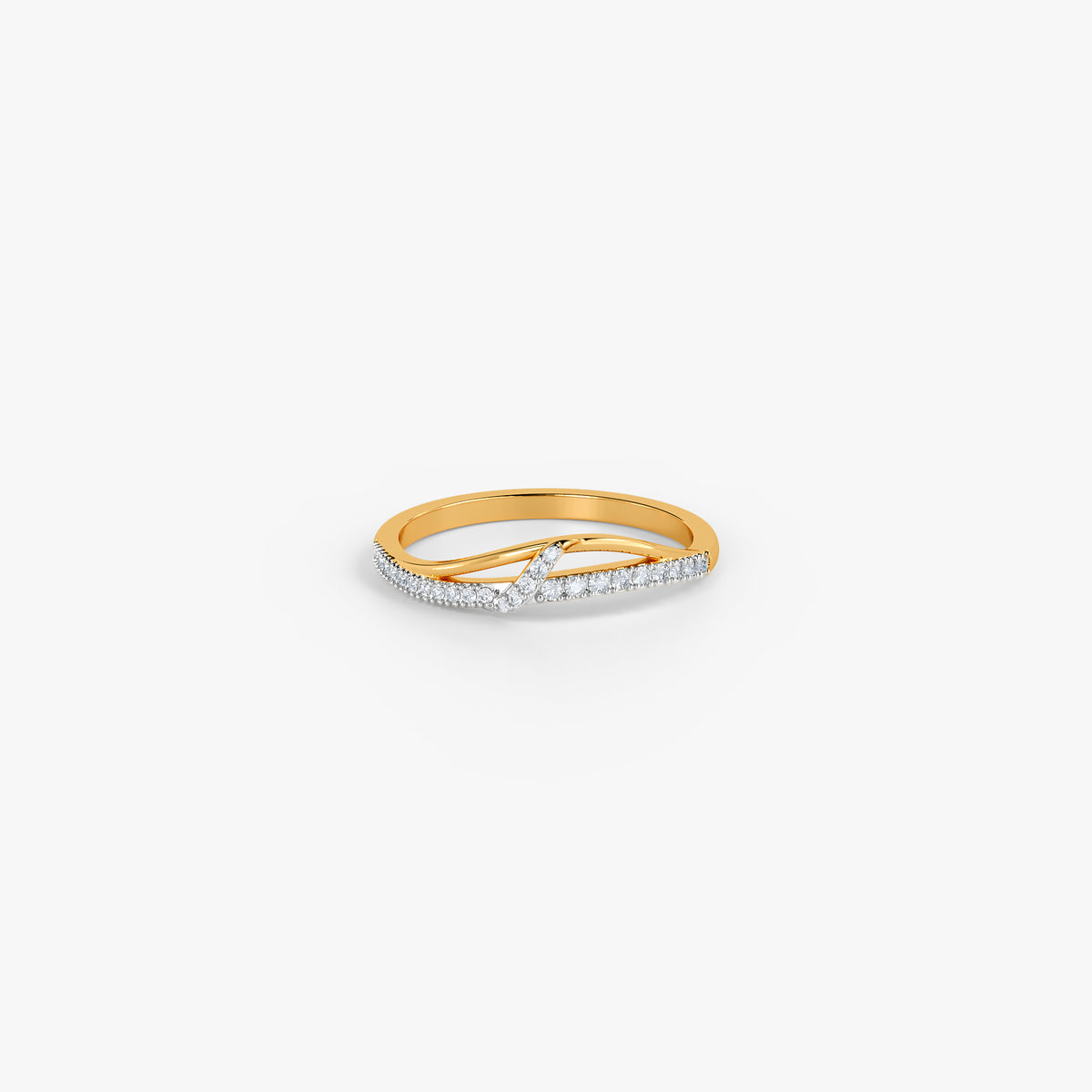 Gold Serene Drift Lab Grown Diamond Ring (Size 12)