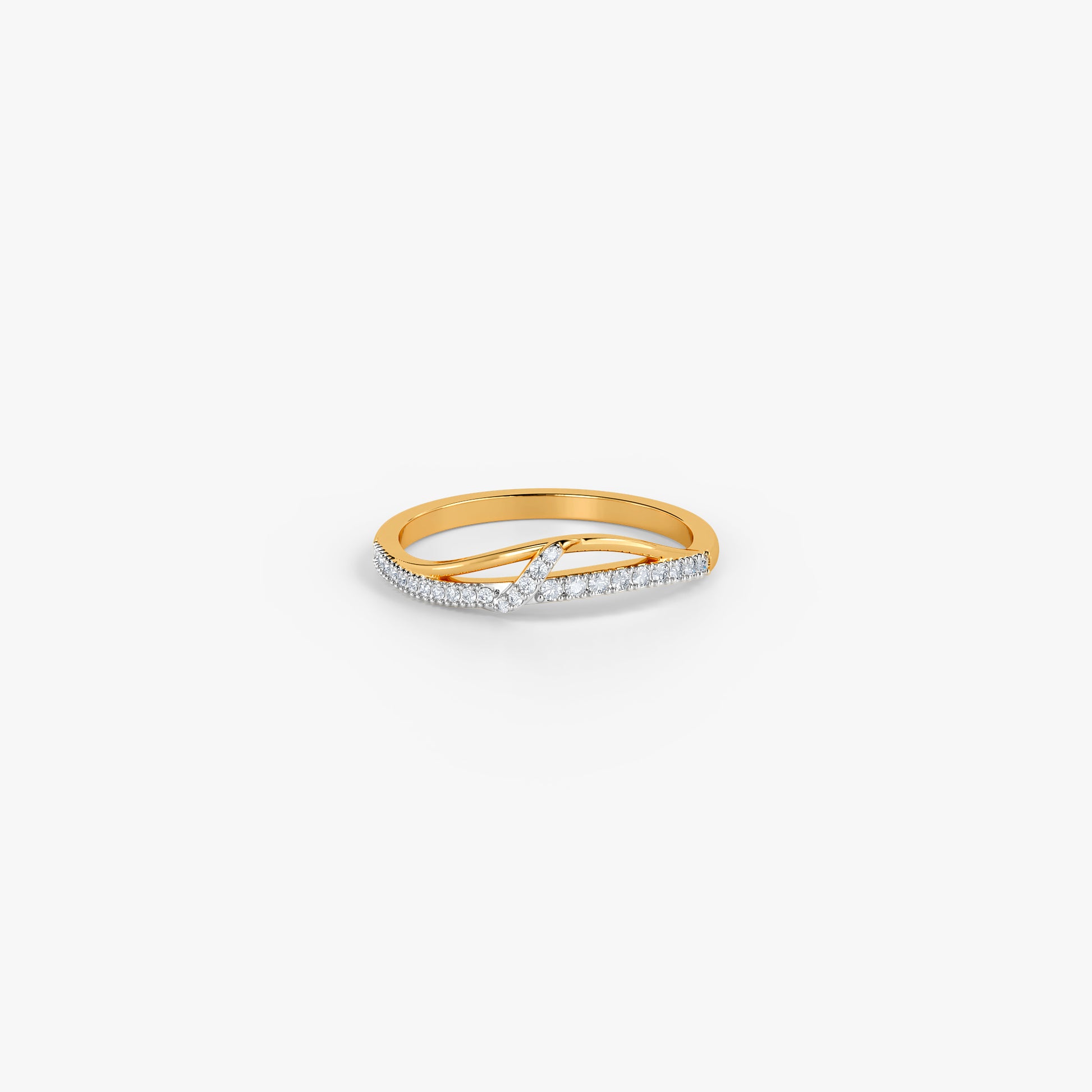 Gold Serene Drift Lab Grown Diamond Ring (Size 12)