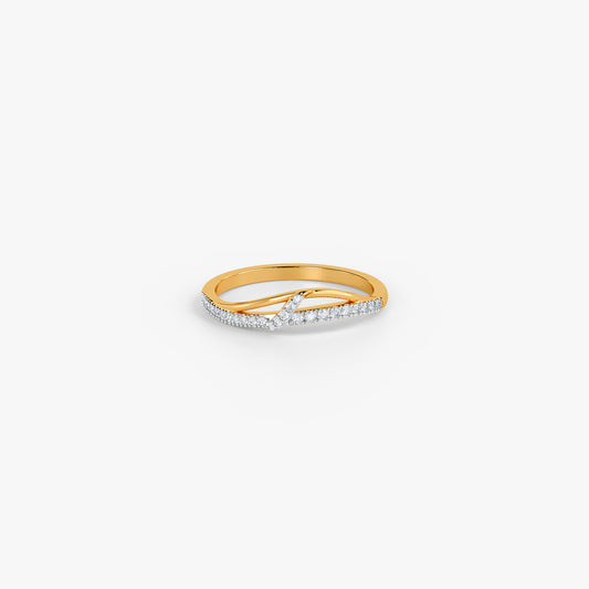 Gold Serene Drift Lab Grown Diamond Ring (Size 12)