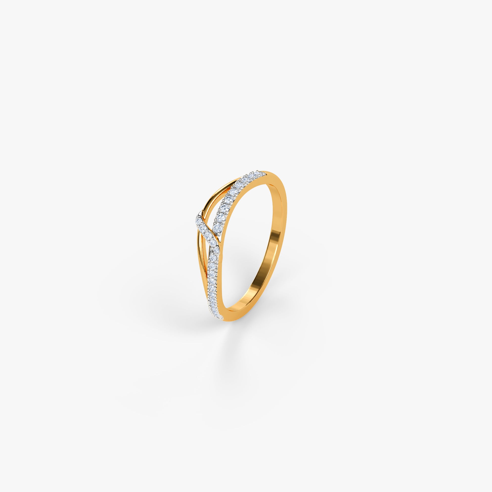 Gold Serene Drift Lab Grown Diamond Ring (Size 12)