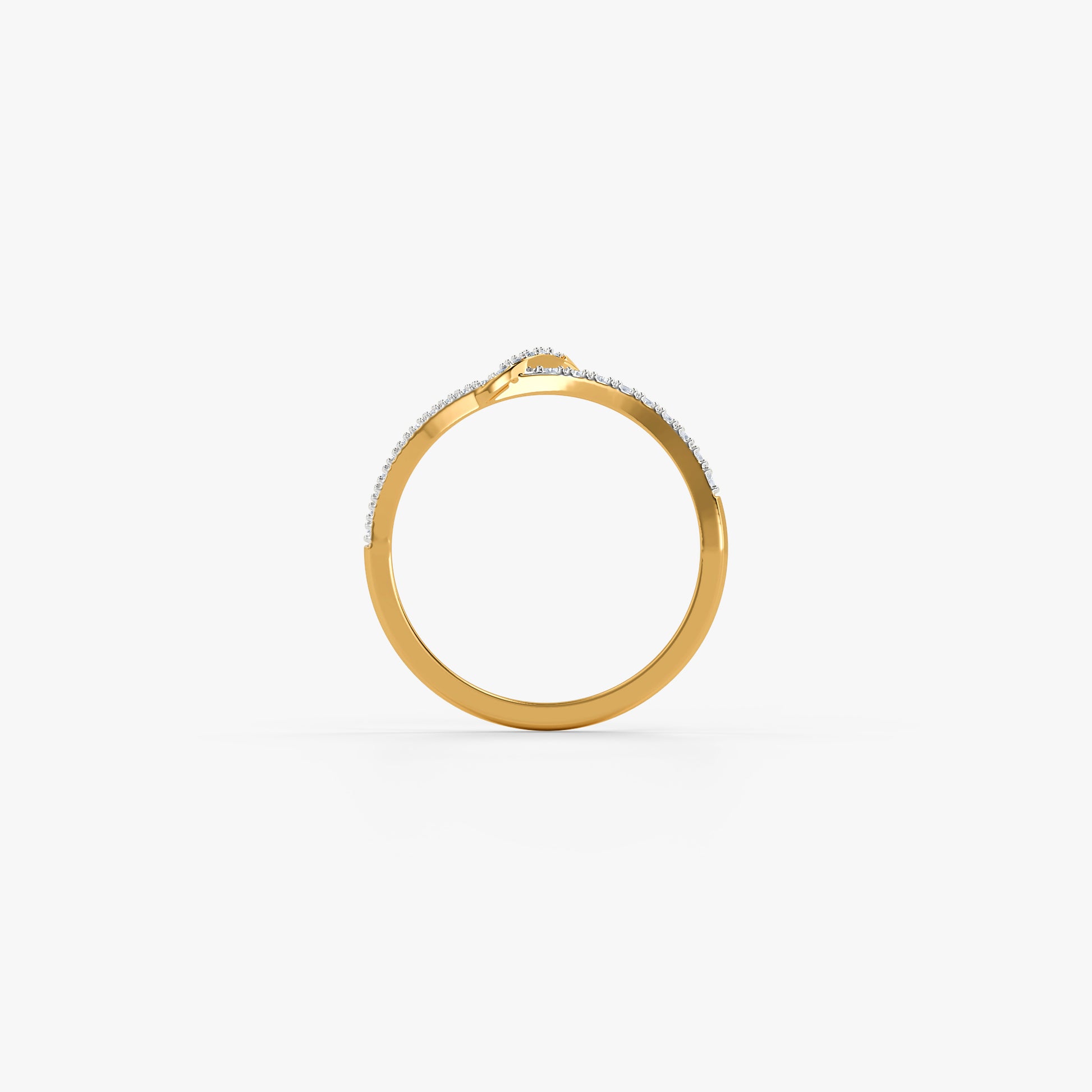 Gold Serene Drift Lab Grown Diamond Ring (Size 12)