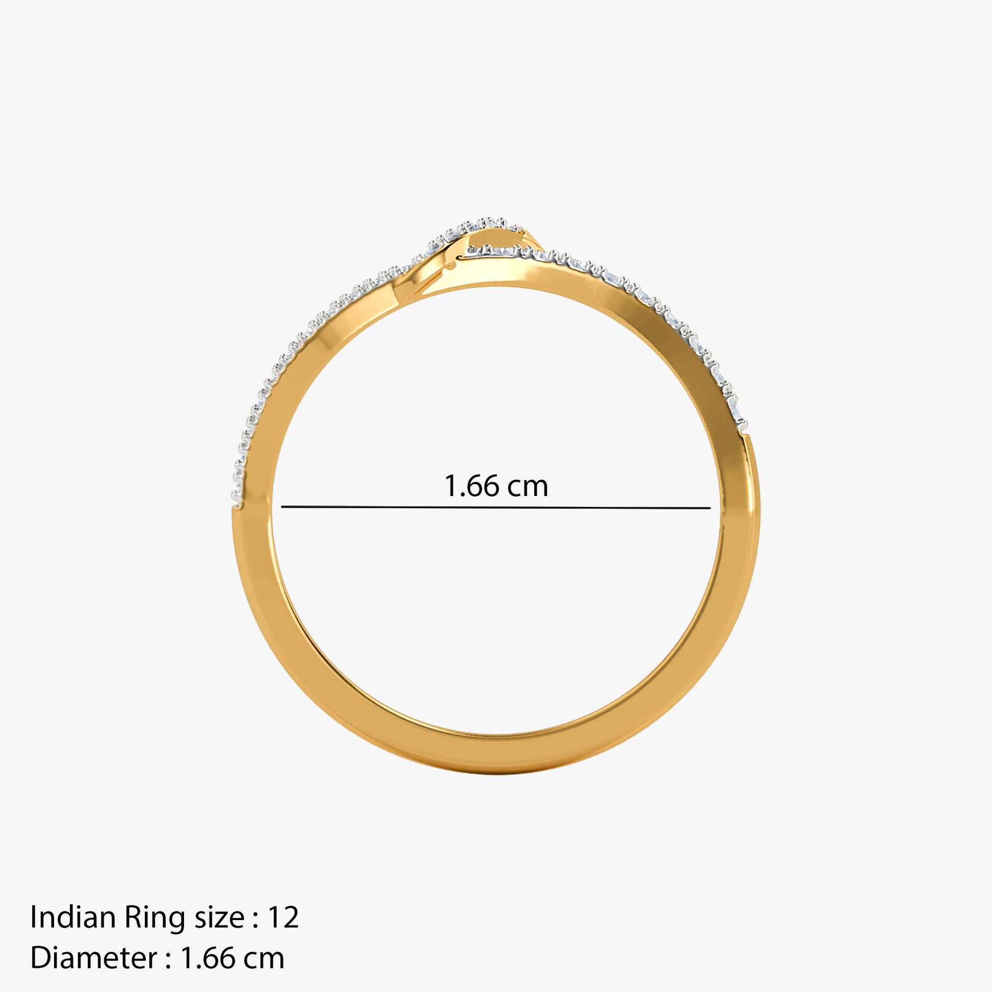 Gold Serene Drift Lab Grown Diamond Ring (Size 12)