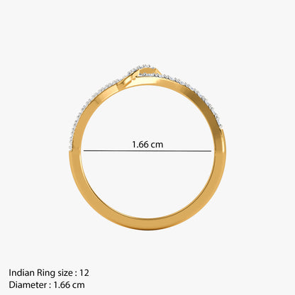 Gold Serene Drift Lab Grown Diamond Ring (Size 12)