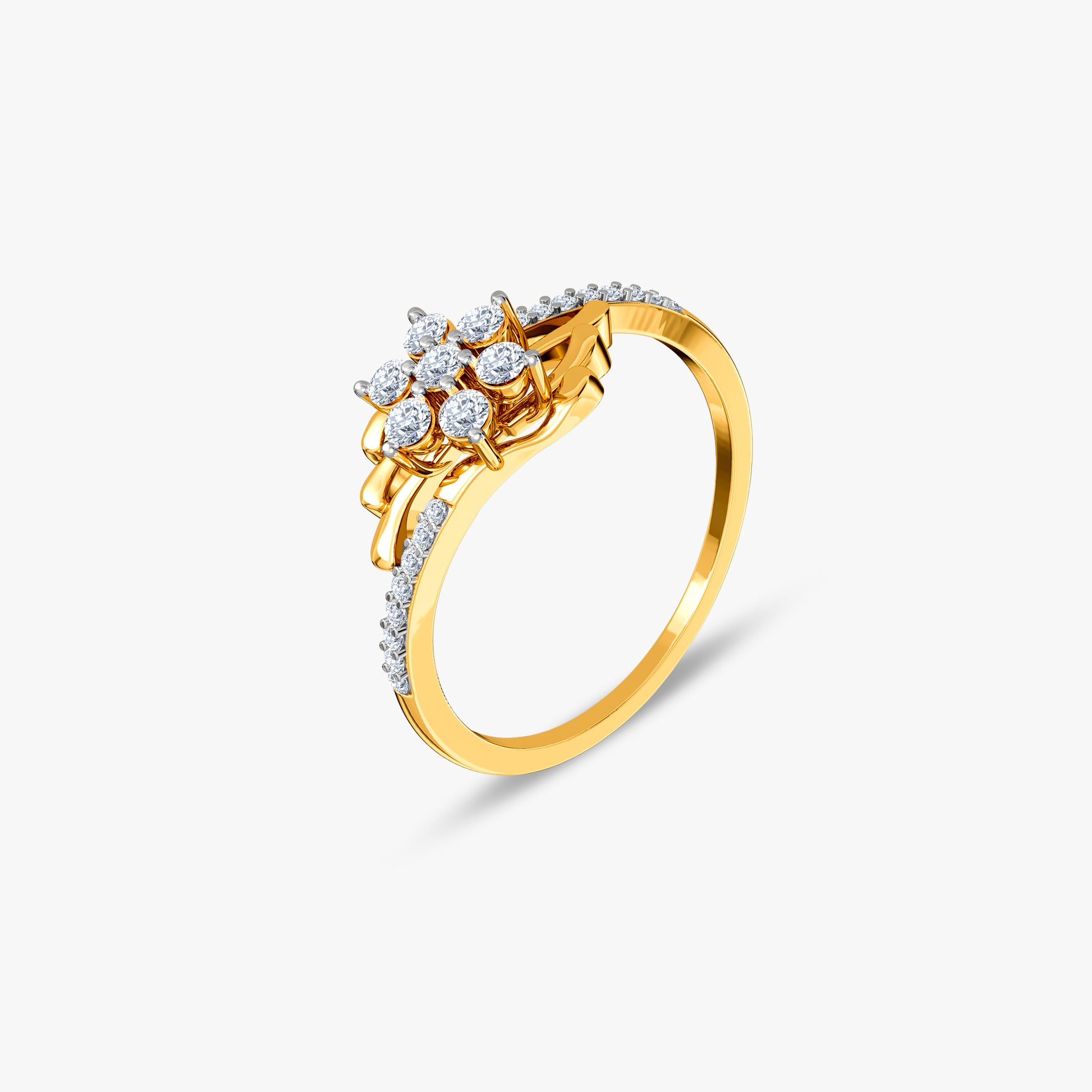 Gold Aurora Garden Lab Grown Diamond Ring (Size 12)