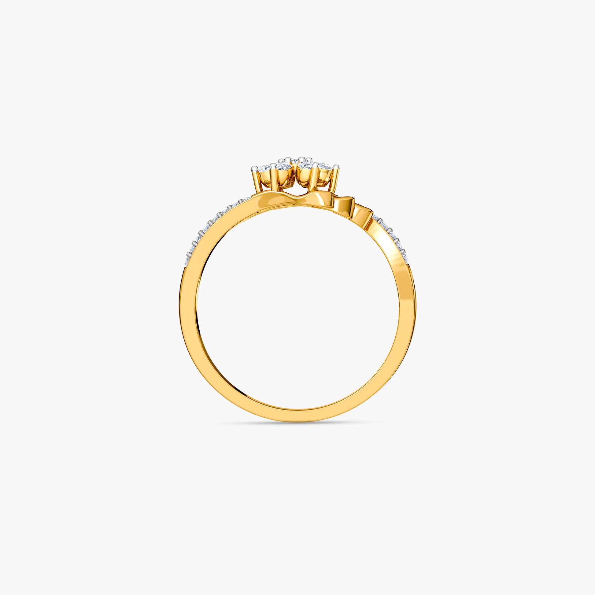 Gold Aurora Garden Lab Grown Diamond Ring (Size 12)