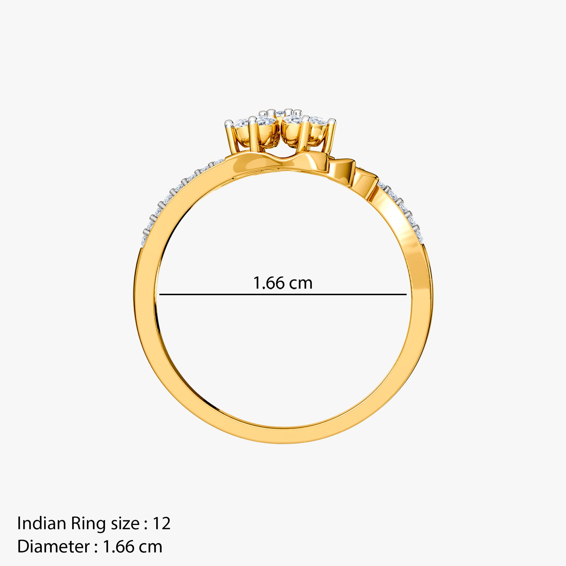 Gold Aurora Garden Lab Grown Diamond Ring (Size 12)