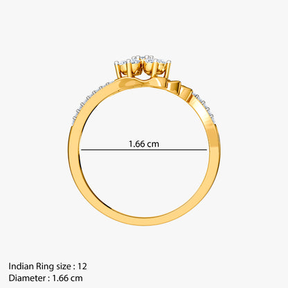 Gold Aurora Garden Lab Grown Diamond Ring (Size 12)