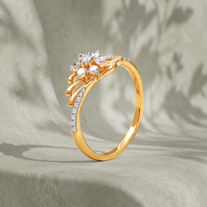 Gold Aurora Garden Lab Grown Diamond Ring (Size 12)