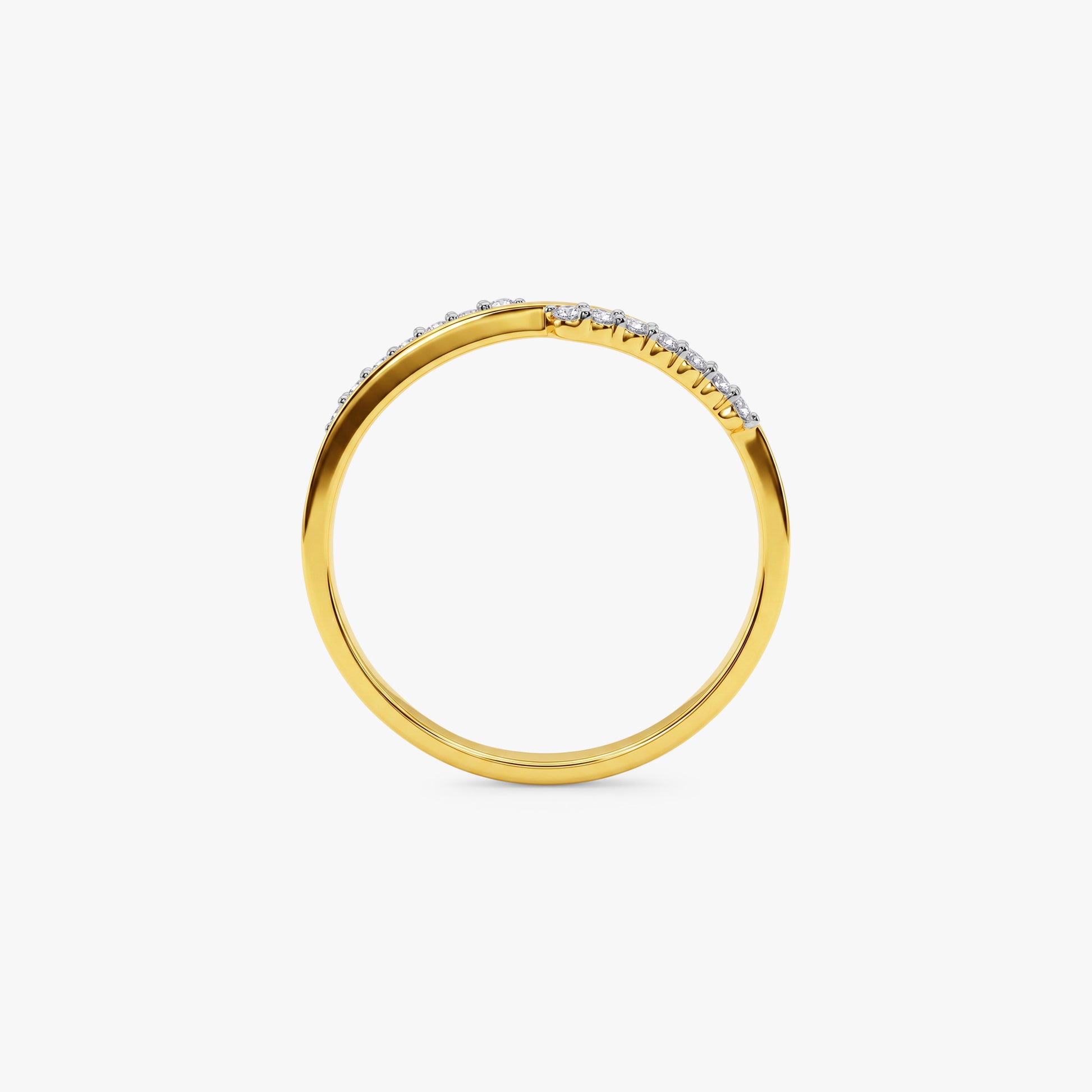 Gold Aurelle Curve Lab Grown Diamond Ring (SIze 12)