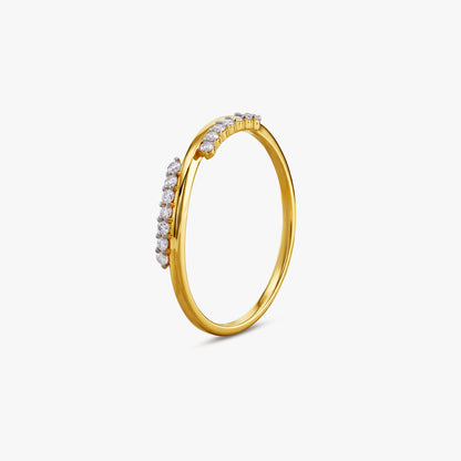 Gold Aurelle Curve Lab Grown Diamond Ring (SIze 12)
