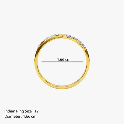 Gold Aurelle Curve Lab Grown Diamond Ring (SIze 12)