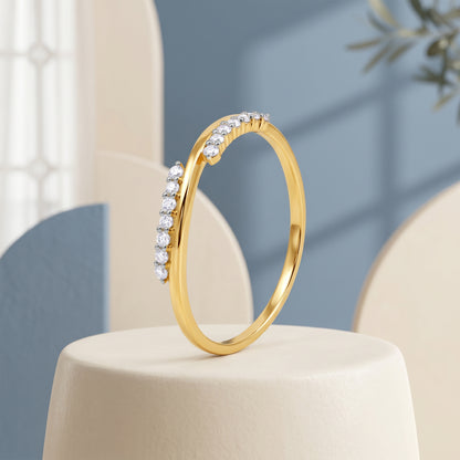 Gold Aurelle Curve Lab Grown Diamond Ring (SIze 12)