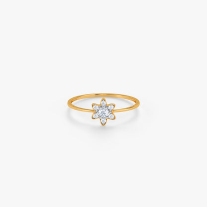 Gold Starflower Glow Lab Grown Diamond Ring (Size 12)