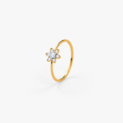 Gold Starflower Glow Lab Grown Diamond Ring (Size 12)