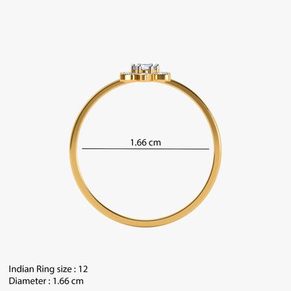 Gold Starflower Glow Lab Grown Diamond Ring (Size 12)