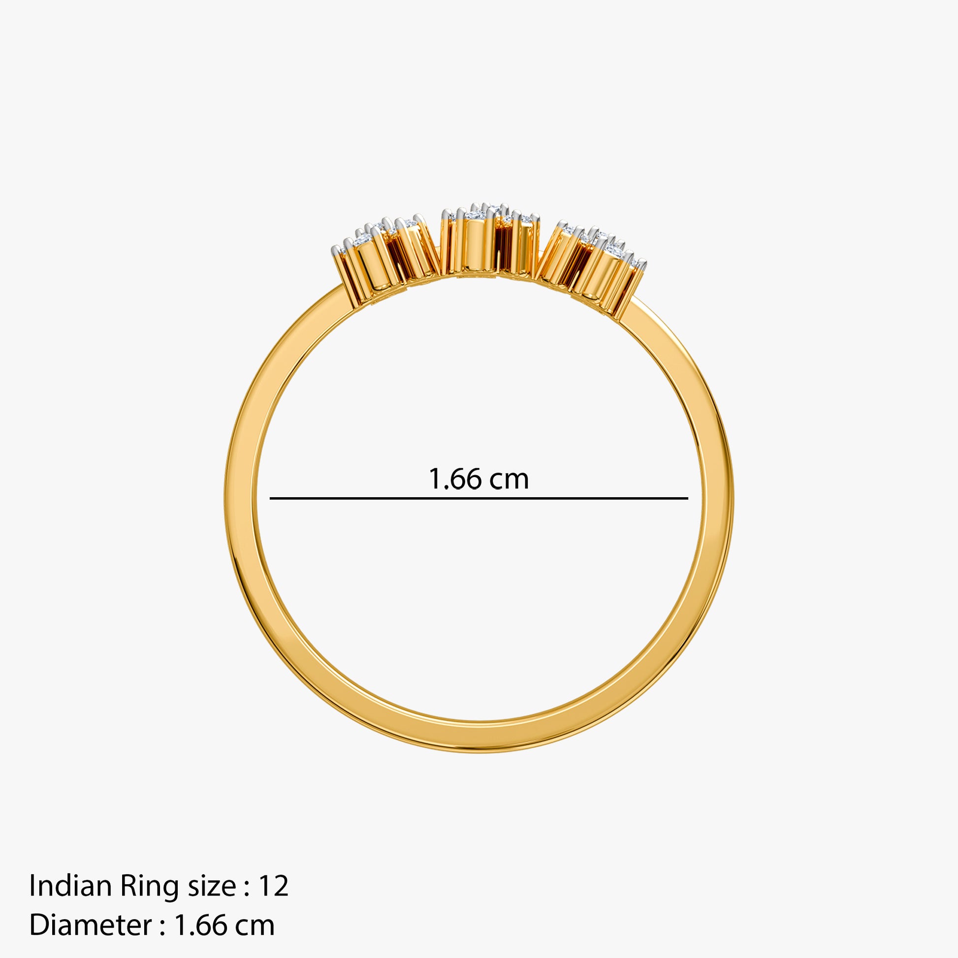 Gold Pretty Verse Lab Grown Diamond Ring (Size 12)