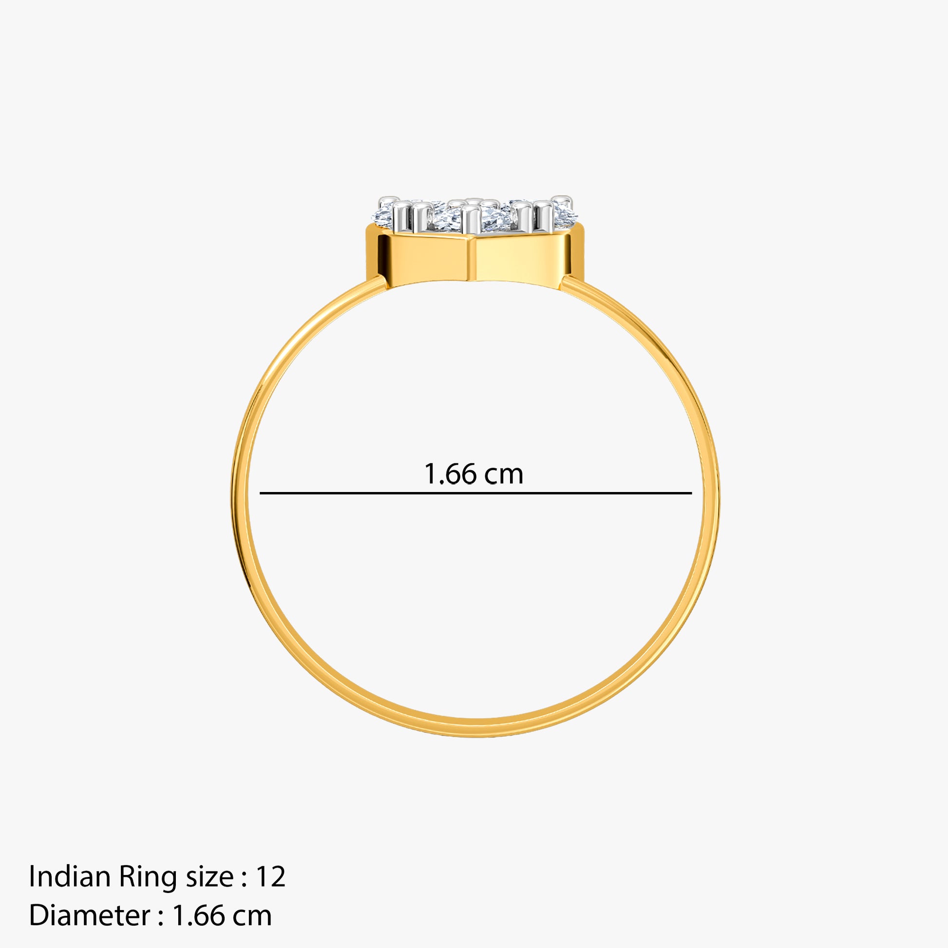 Gold Cherished Spark Lab Grown Diamond Ring (Size 12)