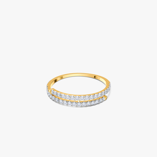Gold Parallel Light Lab Grown Diamond Ring (Size 12)