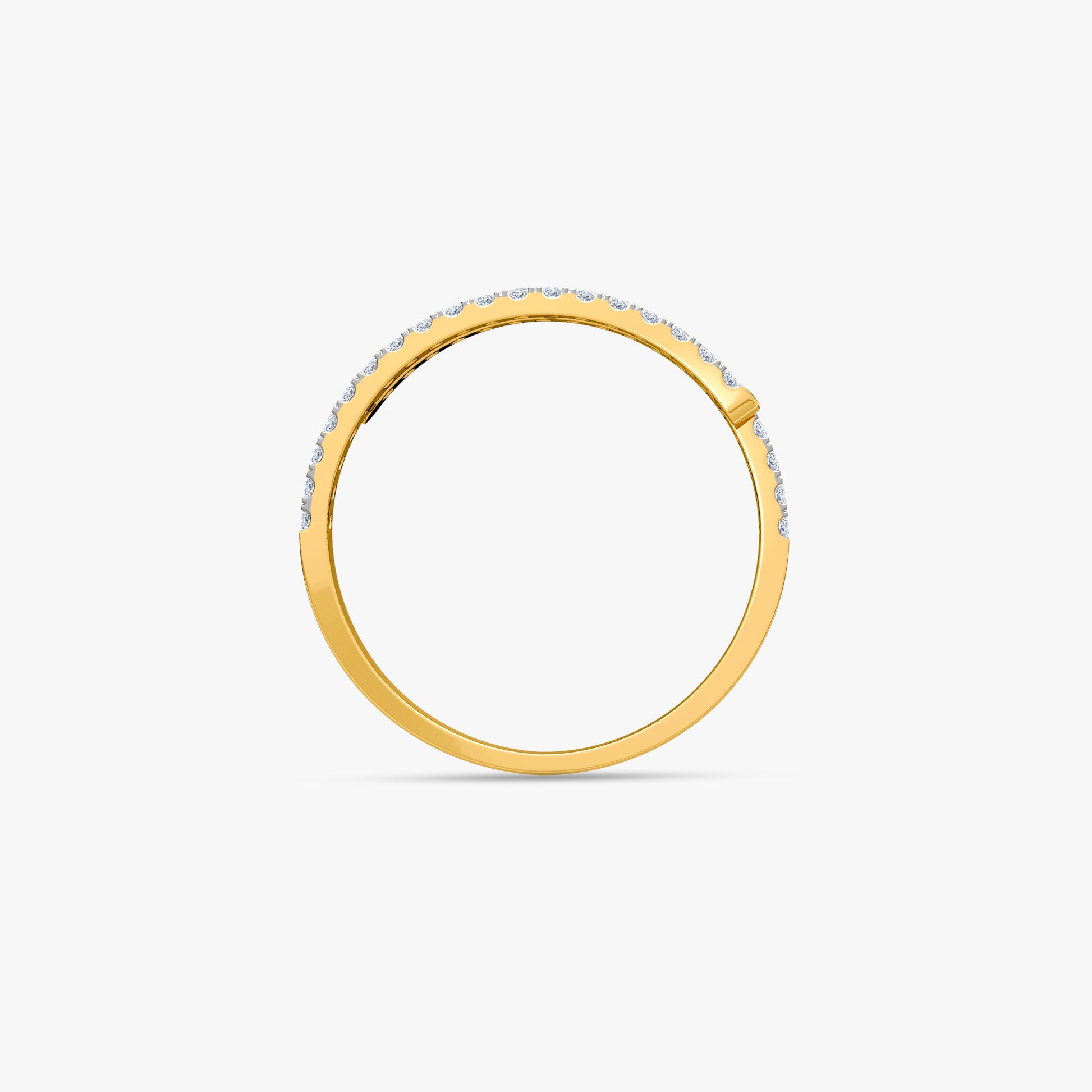 Gold Parallel Light Lab Grown Diamond Ring (Size 12)