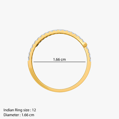 Gold Parallel Light Lab Grown Diamond Ring (Size 12)