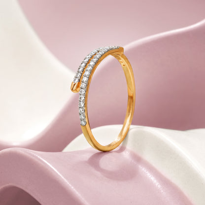 Gold Parallel Light Lab Grown Diamond Ring (Size 12)