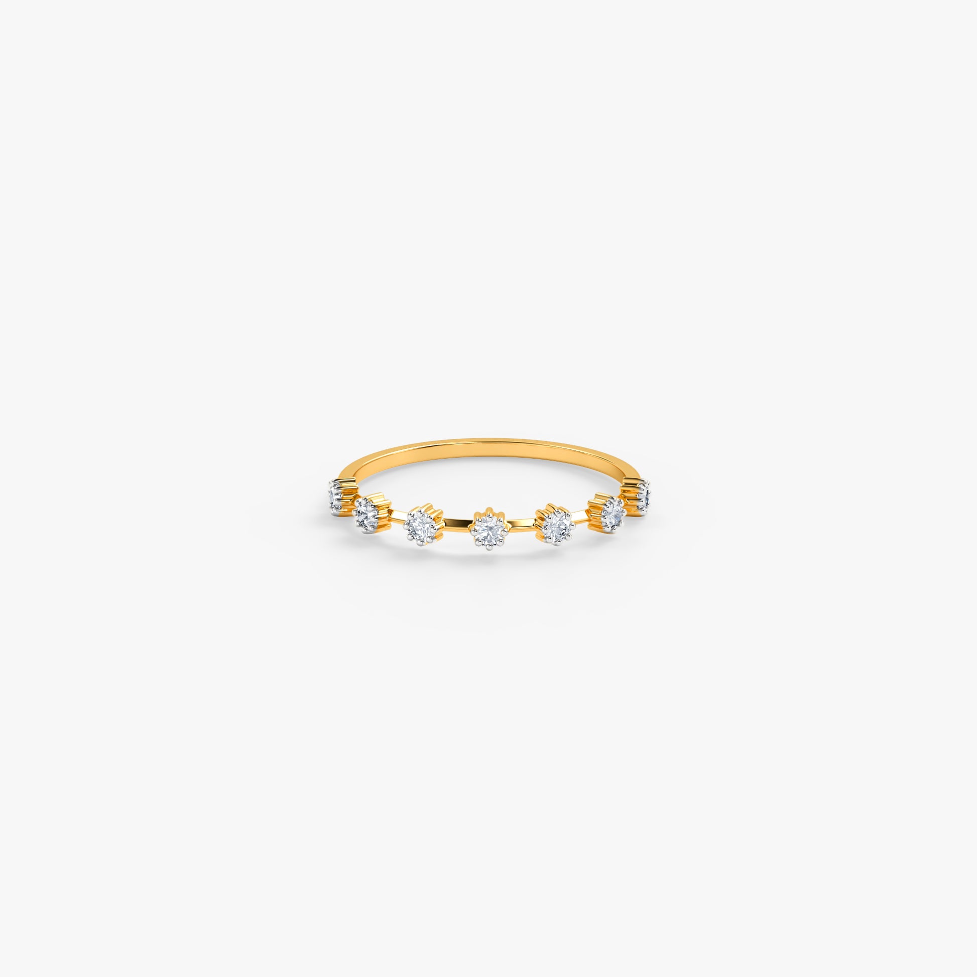 Gold Petal Harmony Lab Grown Diamond Ring (Size 12)