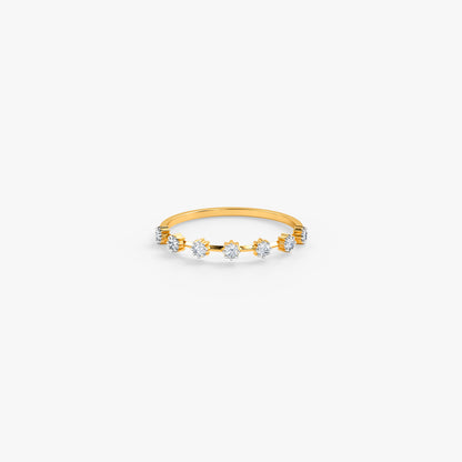Gold Petal Harmony Lab Grown Diamond Ring (Size 12)
